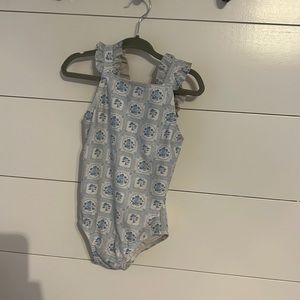 Minnow white and blue bathing suit